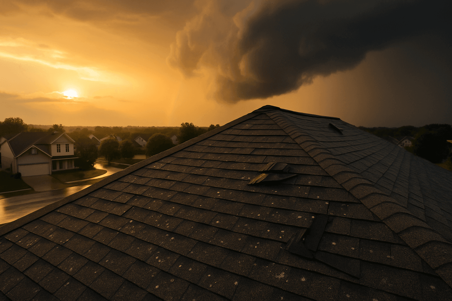 Storm damage, decided on the math.